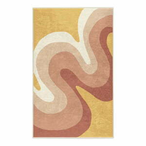 Okkersárga-törtrózsaszín mosható szőnyeg 80x150 cm Strawberry Creamsicle – Mila Home kép