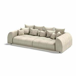 Krémszínű kordbársony kanapé 310 cm Vanessa – Ropez kép