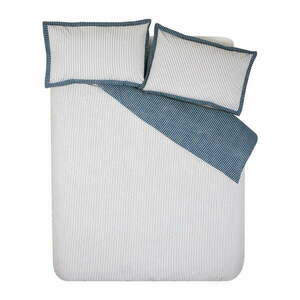 Fehér-kék egyszemélyes ágyneműhuzat 135x200 cm Oxford Pinstripe – Catherine Lansfield kép