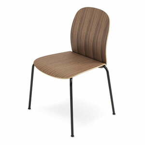 Barna rakásolható étkezőszék szett 2 db-os diófa dekorral Book – Gazzda kép