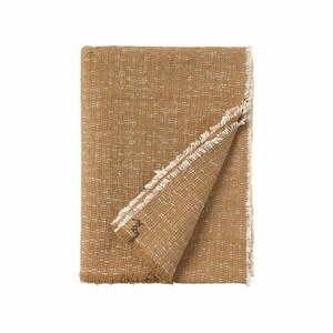 Okkersárga pamut takaró 130x180 cm Handloom – Lorena Canals kép