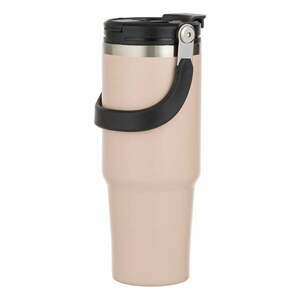 Bézs rozsdamentes acél utazó ivópalack 1 l Eco – Ladelle kép