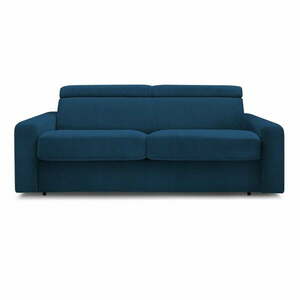 Sötétkék kordbársony kinyitható kanapé 195 cm Monaco – Bobochic Paris kép