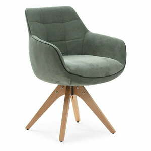 Zöld kárpitozott karfás étkezőfotel szett 2 db-os Donatelo – Marckeric kép