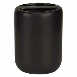 Matt fekete kerámia fogkefetartó pohár Olinda – Allstar kép