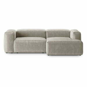 Bézs kordbársony sarokkanapé (jobb oldali-heverő résszel) Bergamo – Cosmopolitan Design kép