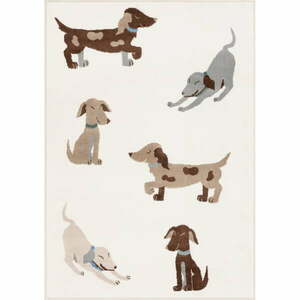 Elefántcsont színű gyerek szőnyeg 80x150 cm Dogsie Pearl – FD kép