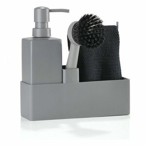 Szürke műanyag-szilikon mosogatóeszköz tartó Singles – Zone kép