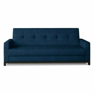 Kék bársony kinyitható-tárolóhelyes kanapé 216 cm Selene – ELTAP kép