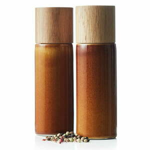 Borostyán színű kerámia só- és borsőrlő szett 2 db-os Gastro Amber – Bitz kép