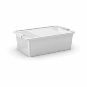 Fehér fedeles műanyag tárolódoboz 55x35x19 cm Bi-Box M – KIS kép