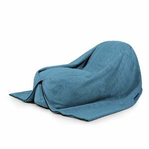 Kék kordbársony gyerek babzsákfotel Cocoon 120 – SLOWDOWN kép