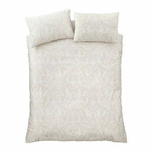 Bézs kétszemélyes bársony ágyneműhuzat 200x200 cm Bridgerton Regal Birds – Catherine Lansfield kép