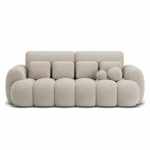 Bézs buklé kinyitható kanapé 256 cm Cotonn – ELTAP kép