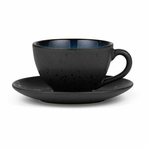 Fekete-kék kerámia csésze cappucinóhoz 240 ml Gastro Dark Blue/Black – Bitz kép