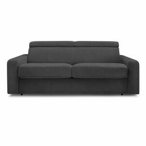 Sötétszürke kordbársony kinyitható kanapé 195 cm Monaco – Bobochic Paris kép