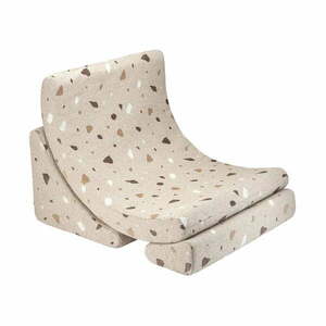 Világosbarna buklé-zsenília gyerek fotel Terrazzo Moon – Wigiwama kép