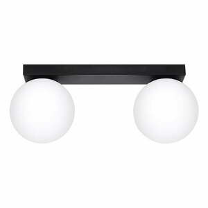 Fekete mennyezeti lámpa üveg búrával ø 12 cm Umerta – Sollux kép