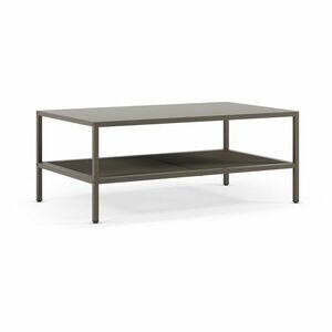 Szürke fém dohányzóasztal 60x100 cm Fayna – Marckeric kép