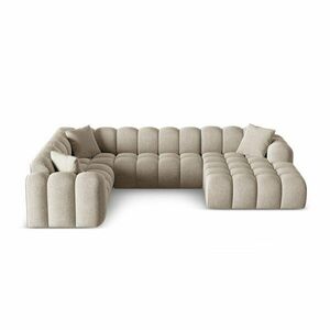 Világosbarna zsenília sarokkanapé (bal oldali-U alakú) Treno – Cosmopolitan Design kép