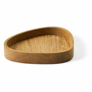 Natúr színű dekoratív fa tárolódoboz 18x16x3 cm Curve M – LIND DNA kép