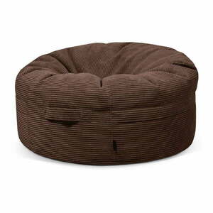 Sötétbarna kordbársony babzsákfotel Roll 105 – SLOWDOWN kép