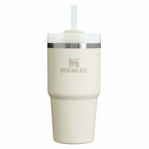 Krémszínű rozsdamentes acél termosz szívószállal 600 ml Quencher H2.0 FlowState Tumbler Cream – Stanley kép