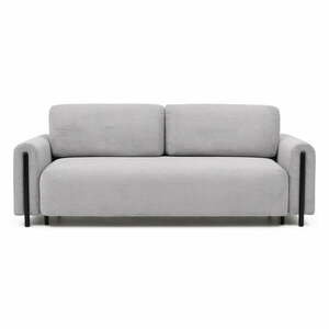 Világosszürke kordbársony kinyitható-tárolóhelyes kanapé 244 cm Arcadova – ELTAP kép