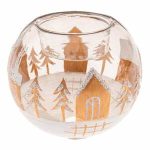 Üveg gyertyatartó karácsonyi mintával Snowy Land – Dakls kép