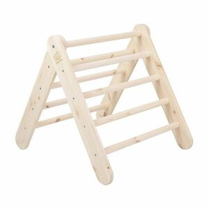 Natúr színű borovi fenyő pikler háromszög 60x60x60 cm Montessori – Meowbaby kép