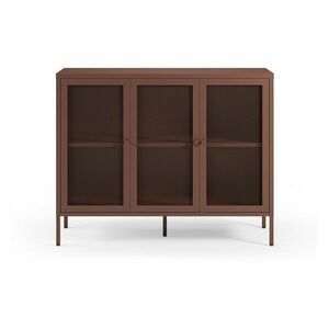 Borvörös fém komód 121x90x40 cm Fayna – Marckeric kép