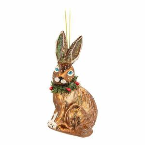 Üveg kézzel készített karácsonyfadísz 12, 5 cm Festive Hare – Sass & Belle kép