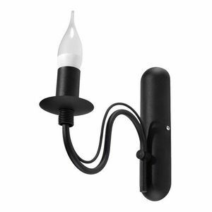 Fekete fém fali lámpa Fiorano – Sollux kép