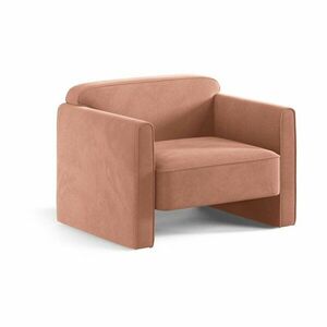 Rózsaszín bársony fotel Abby – Micadoni kép