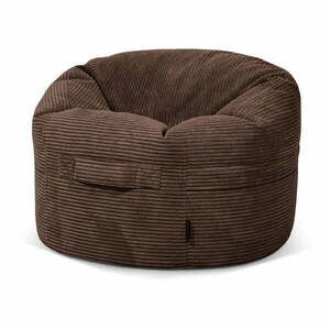 Sötétbarna kordbársony gyerek babzsákfotel Roll 80 – SLOWDOWN kép
