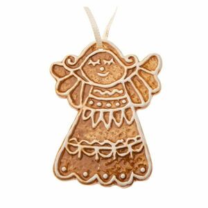 Kerámia karácsonyfadísz 10 cm Gingerbread Angel – Dakls kép