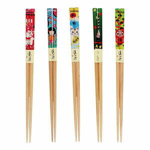 Natúr színű fa evőpálcika szett 5 db-os Japanese Heritage – Rex London kép