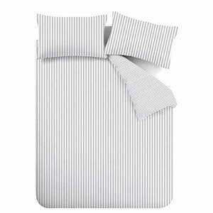 Szürke egyszemélyes flanel ágyneműhuzat 135x200 cm Stripe – Catherine Lansfield kép