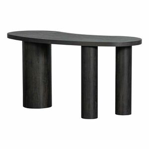 Sötétbarna konzolasztal borovi fenyő dekorral 70x150 cm Maan – WOOOD kép