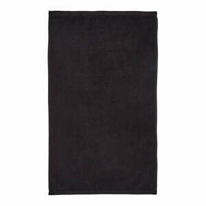 Fekete gyorsan száradó frottír pamut törölköző 50x85 cm Quick Dry – Catherine Lansfield kép