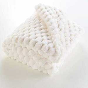 Krémszínű mikroplüss takaró 180x220 cm Frosty – douceur d'intérieur kép