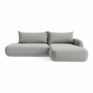 Világosszürke kinyitható sarokkanapé (jobb oldali-heverő résszel) Hale – Makamii kép