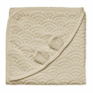 Bézs bio pamut kapucnis gyerek törölköző 80x80 cm Almond – Cam Cam Copenhagen kép