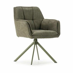 Zöld kárpitozott étkezőfotel szett 2 db-os Keiko – Marckeric kép