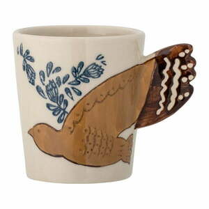 Krémszínű agyagkerámia bögre 260 ml Hezha – Bloomingville kép