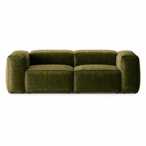 Zöld kordbársony kanapé 224 cm Bergamo – Cosmopolitan Design kép