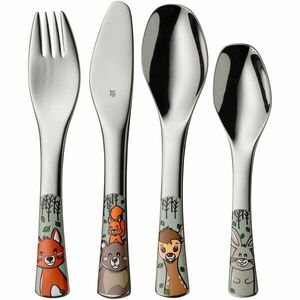 Ezüstszínű rozsdamentes acél gyerek evőeszköz 4 db-os Forest Friends – WMF kép