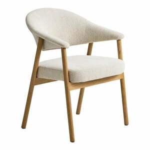 Krémszínű tölgyfa karfás étkezőfotel szett 2 db-os Elk – Unique Furniture kép