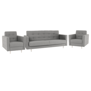 Kárpitozott ülőbútor 3+1+1, szürke anyag, AMEDIA kép