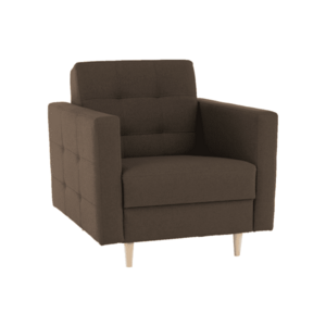 Szövetborítású fotel, barna (csokoládé), AMEDIA kép